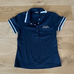 Guess - Eco Arleth Polo Tee in Navy Blue & White